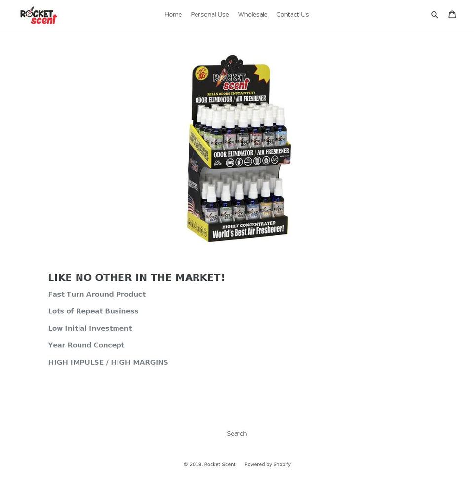 rocketscent.com shopify website screenshot