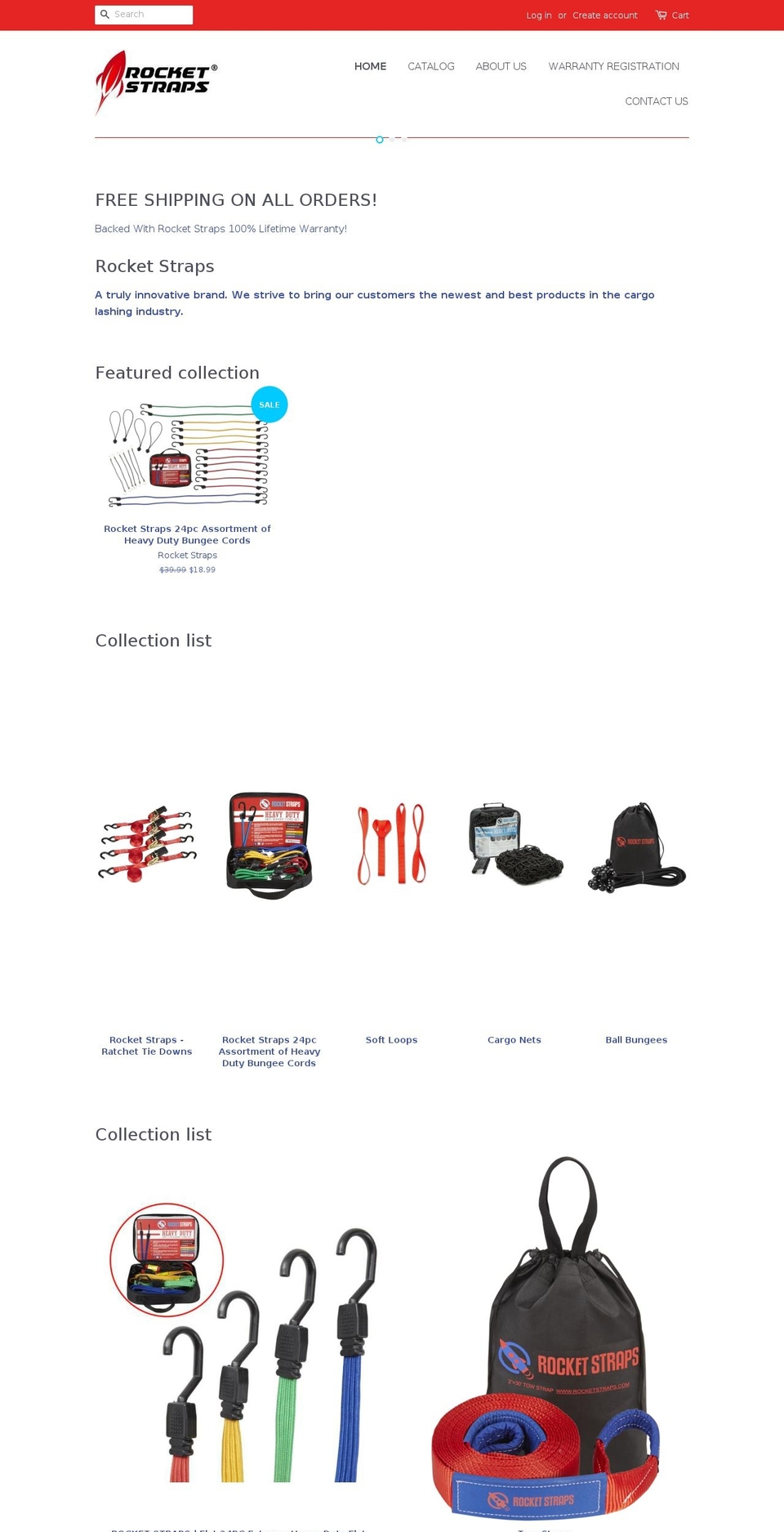 rocketstraps.com shopify website screenshot