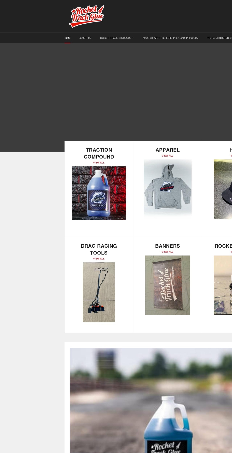 rockettrackproducts.com shopify website screenshot
