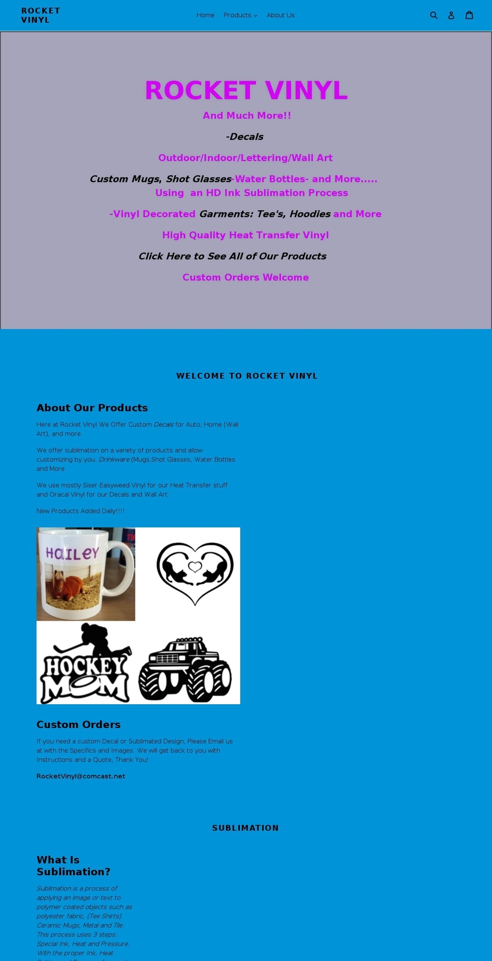 rocketvinyl.com — Shopify storefront screenshot