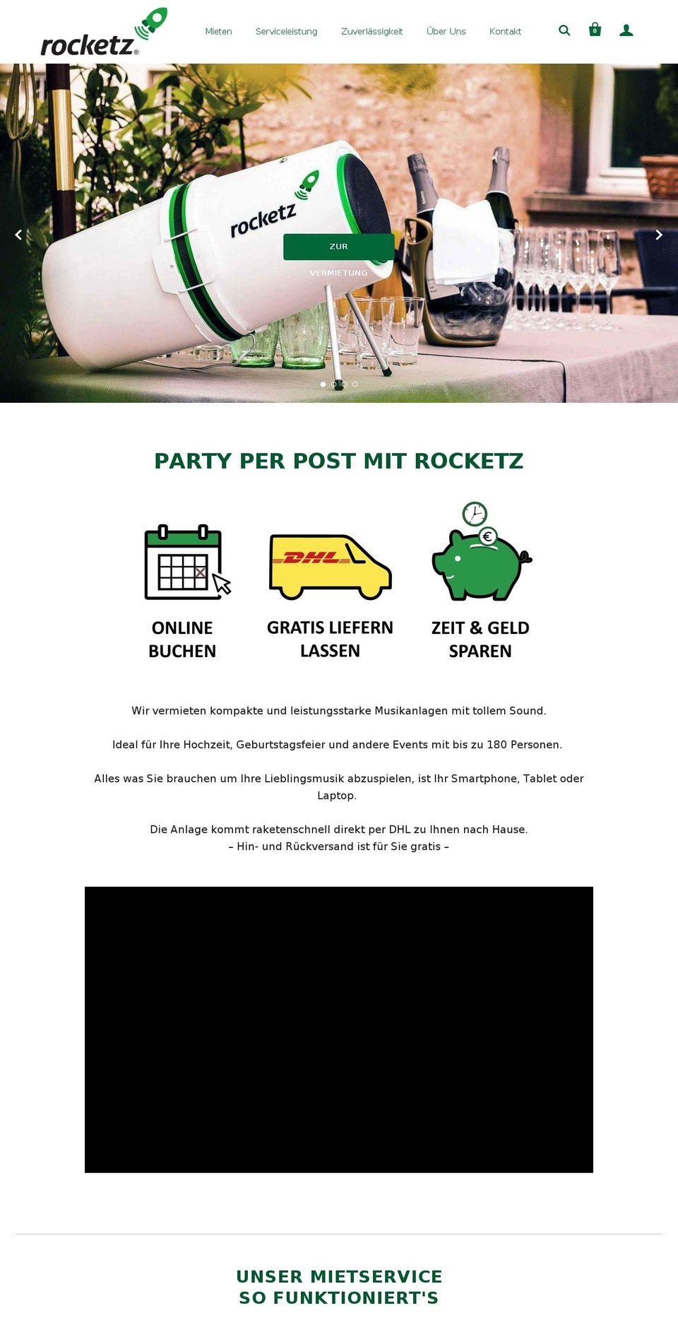 rocketz-soundsystem.de shopify website screenshot