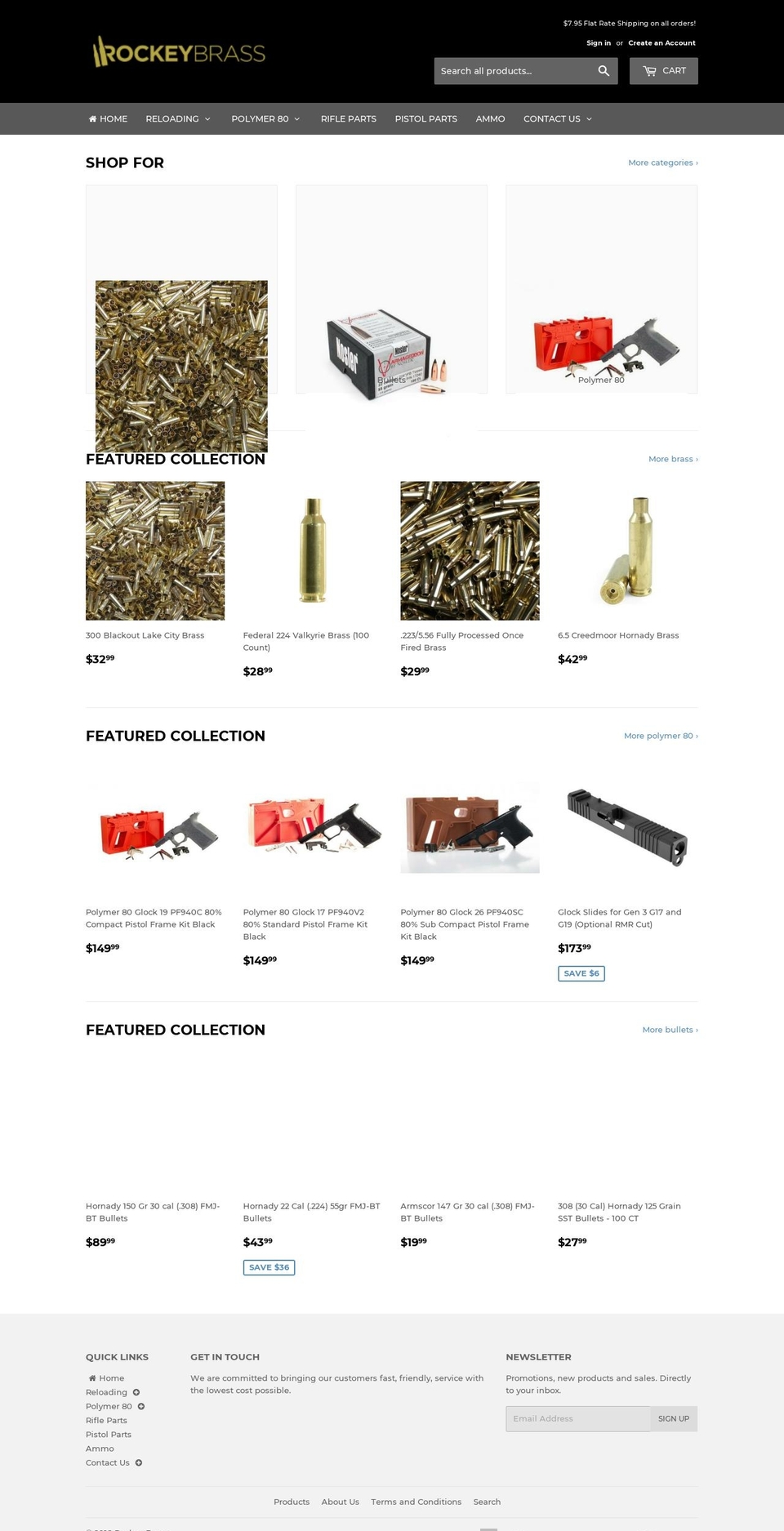 rockeybrass.com shopify website screenshot