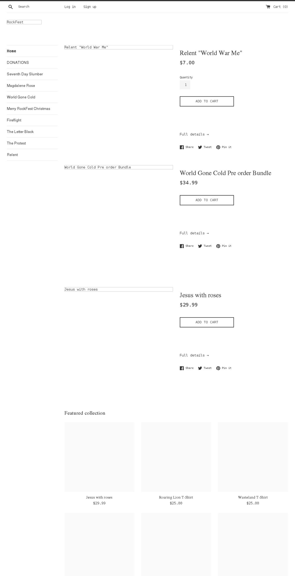 rockfest.myshopify.com shopify website screenshot