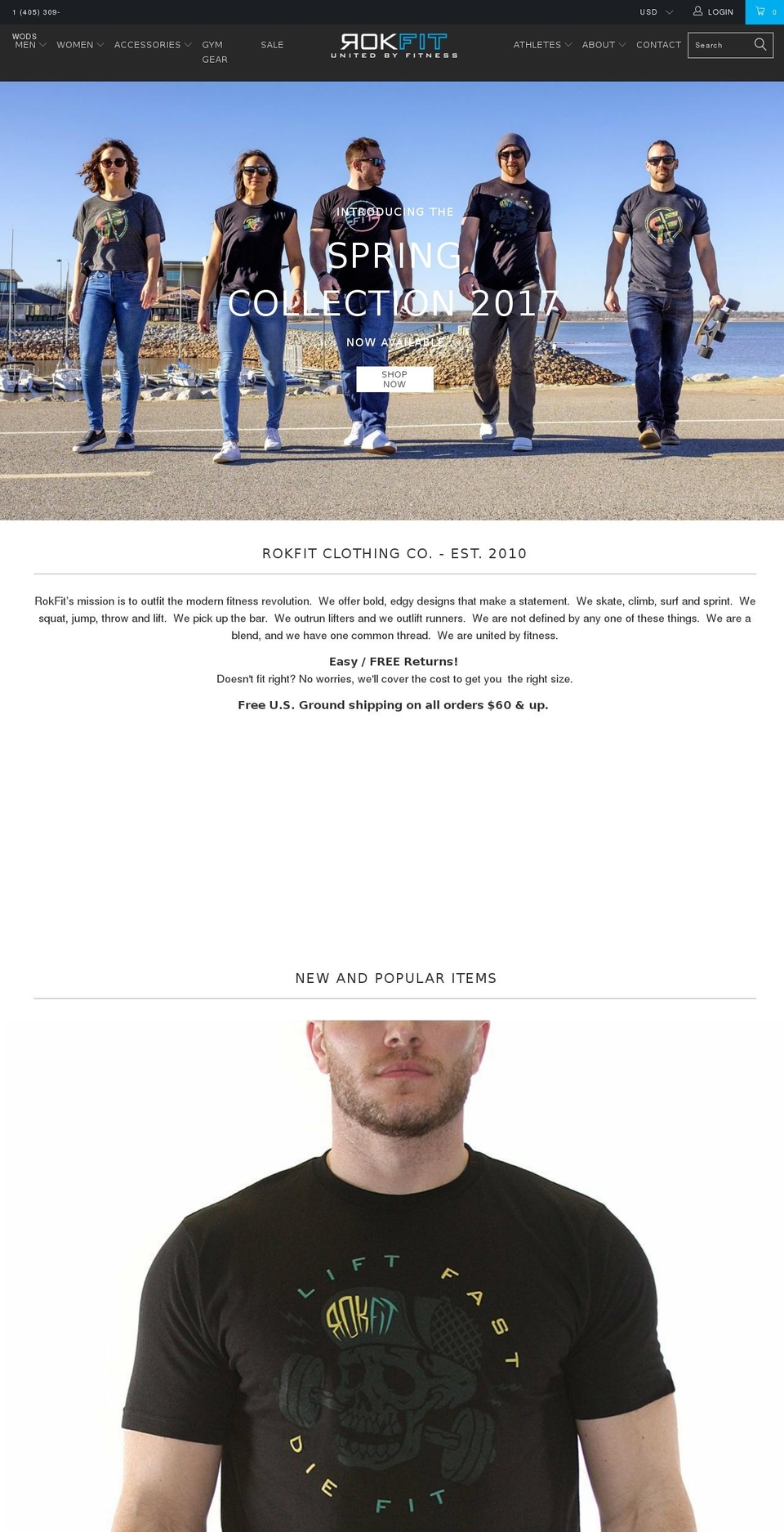 rockfit.com shopify website screenshot