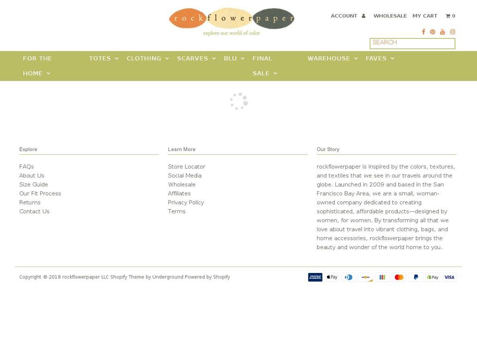 rockflowerpaper.com shopify website screenshot