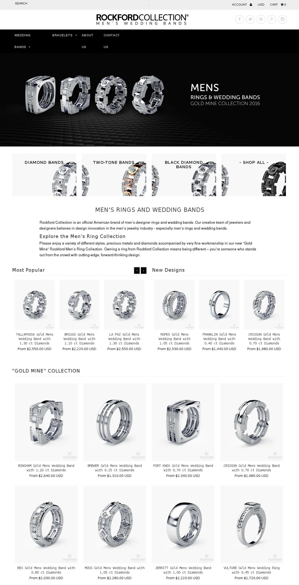 rockfordcollection.com shopify website screenshot