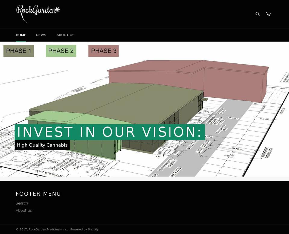 rockgardenmedicinals.com shopify website screenshot