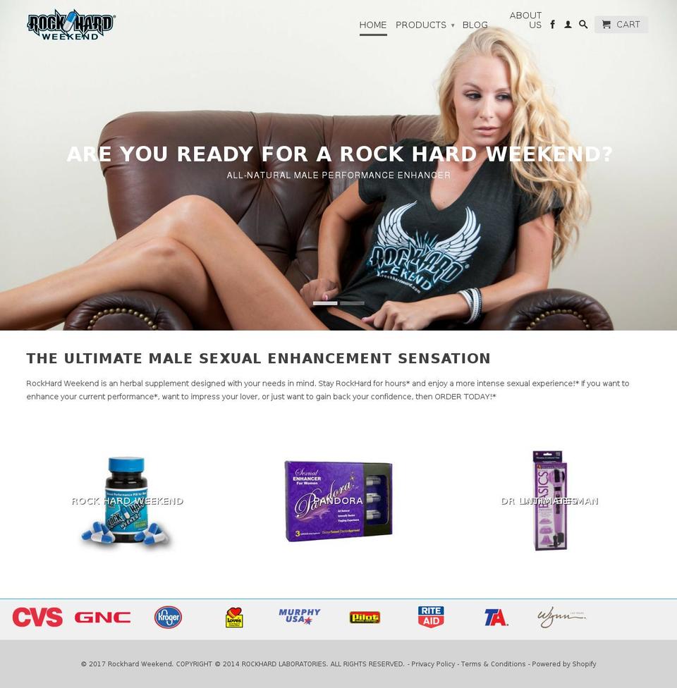 rockhardweekend.com shopify website screenshot