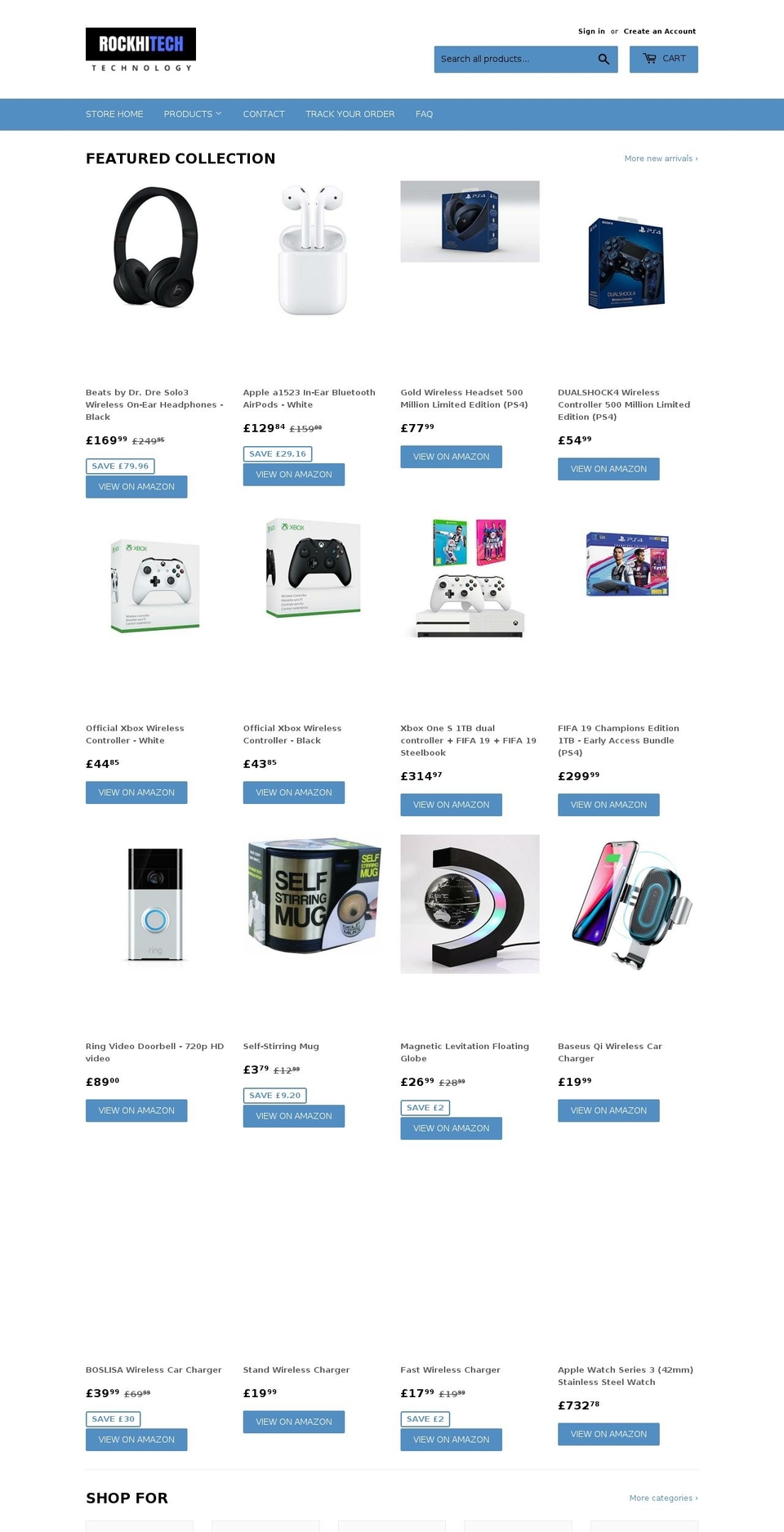 rockhitech.com — Shopify storefront screenshot