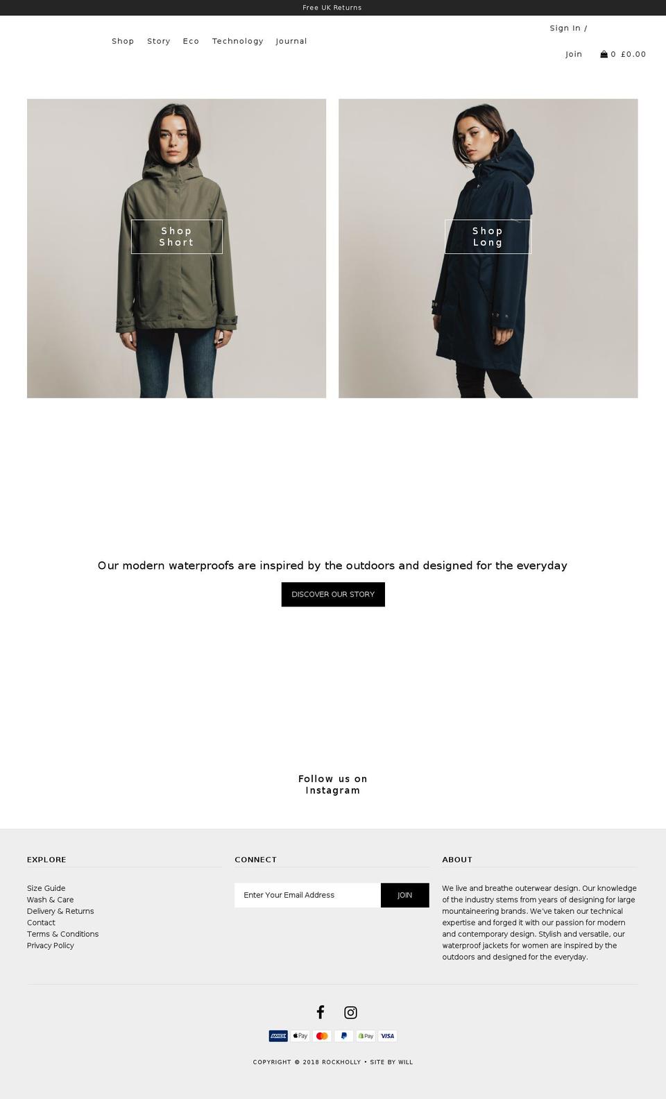 rockholly.com — Shopify storefront screenshot