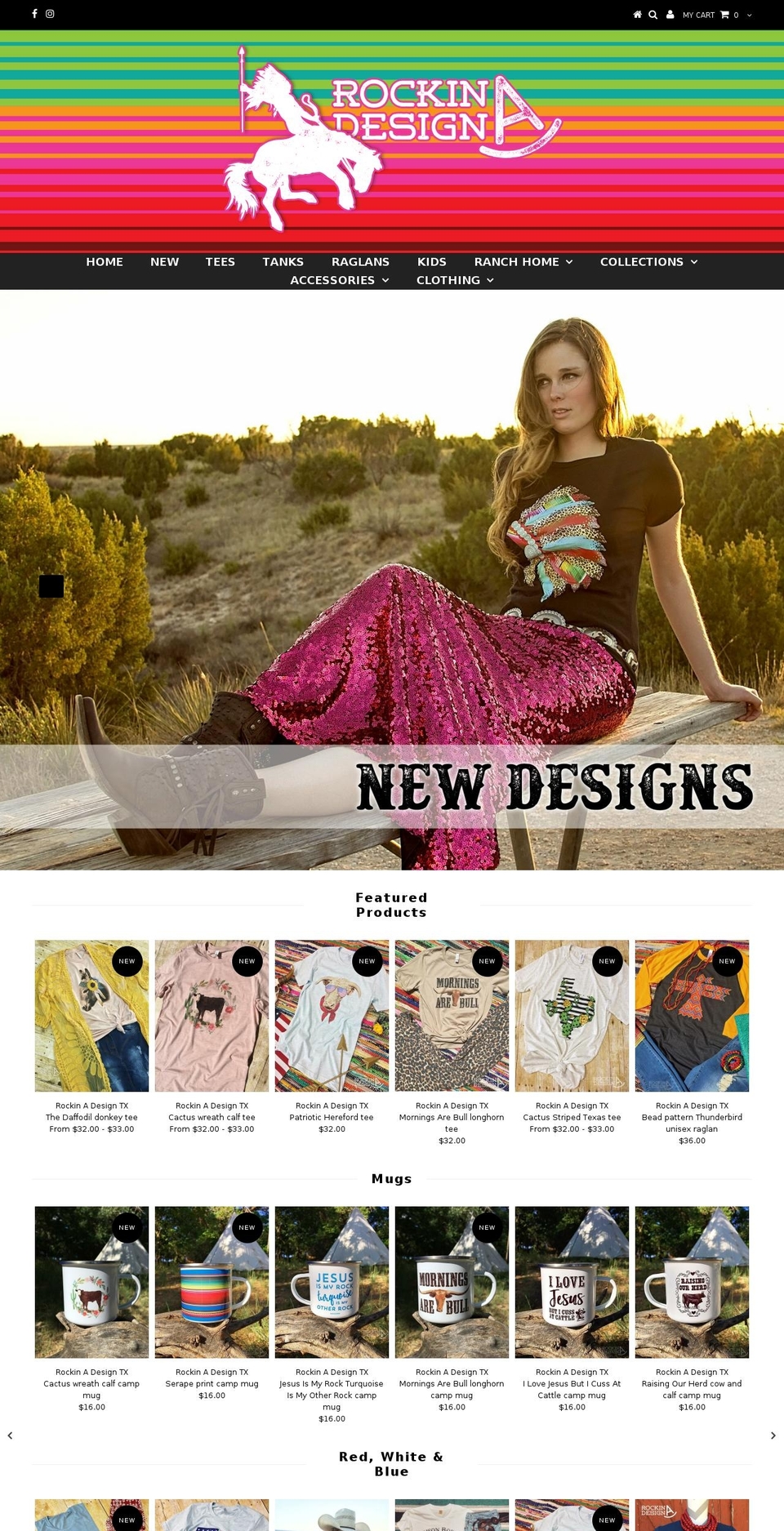 rockinadesign.com shopify website screenshot