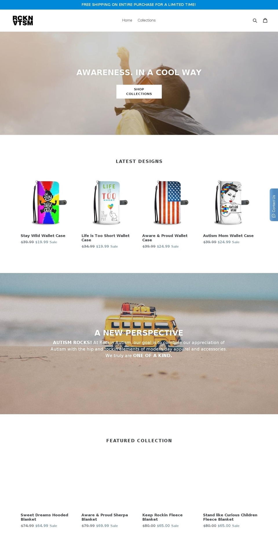 rockinautism.com — Shopify storefront screenshot