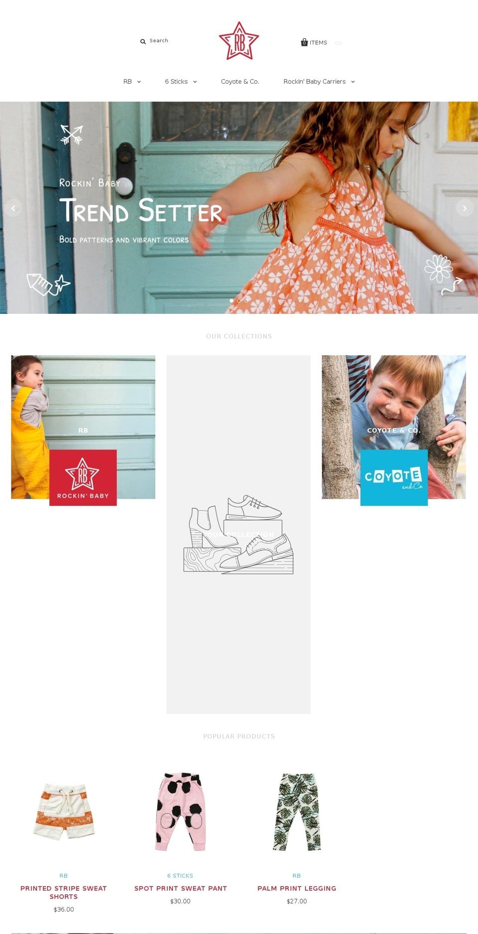 rockinbaby.com shopify website screenshot