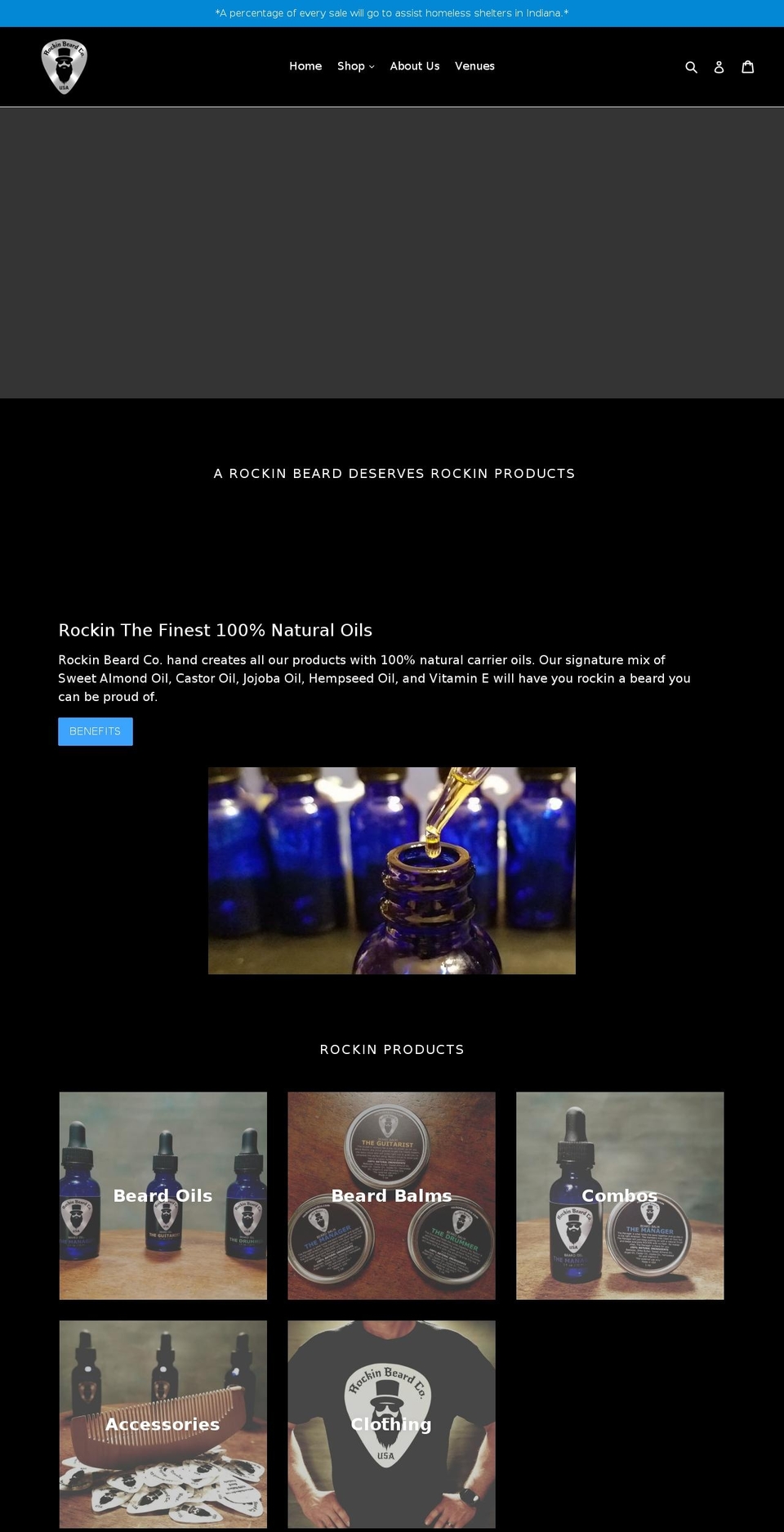 rockinbeardco.com — Shopify storefront screenshot