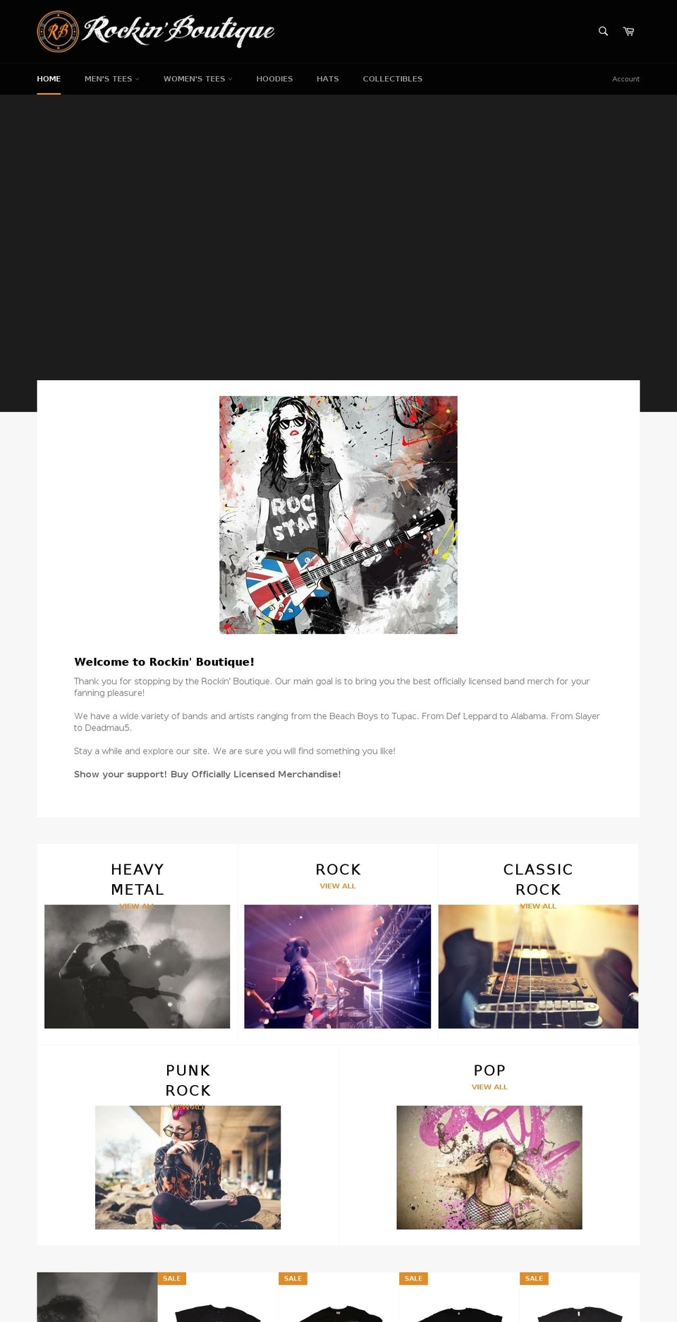 rockinboutique.com shopify website screenshot