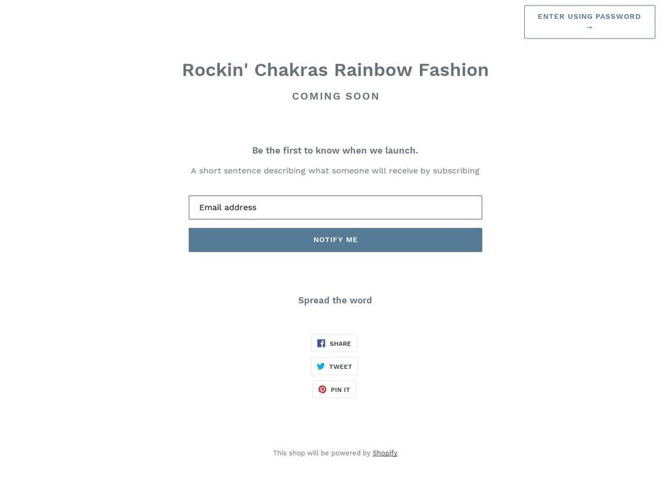 rockinchakras.com — Shopify storefront screenshot