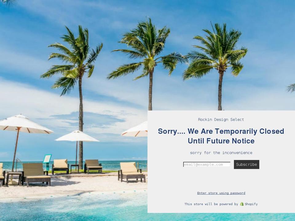 rockindesignselect.com — Shopify storefront screenshot