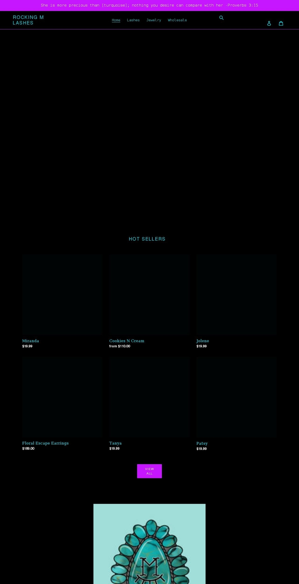 rockingmlashes.com shopify website screenshot