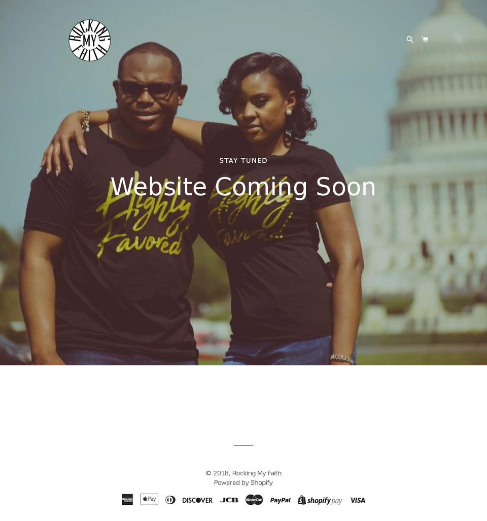 rockingmyfaith.com — Shopify storefront screenshot
