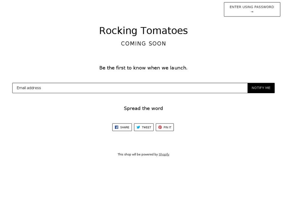 rockingtomatoes.com — Shopify storefront screenshot