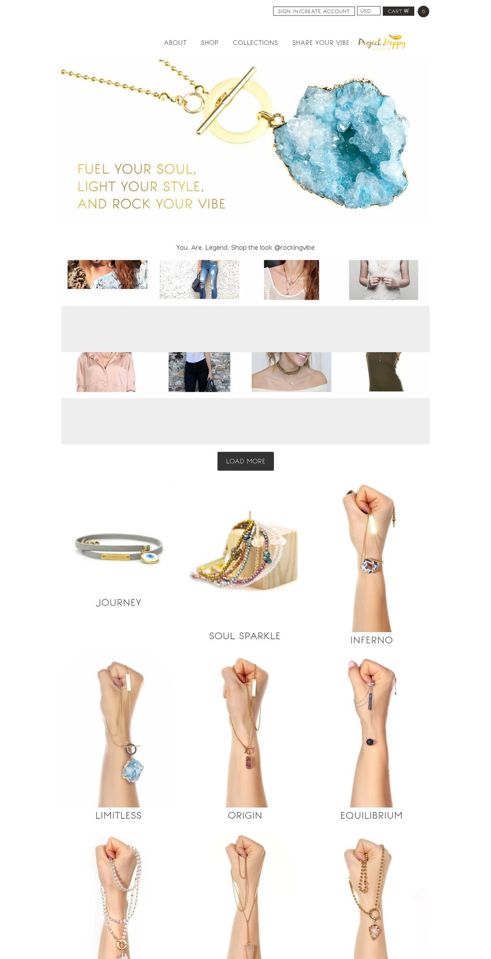 rockingvibe.com shopify website screenshot