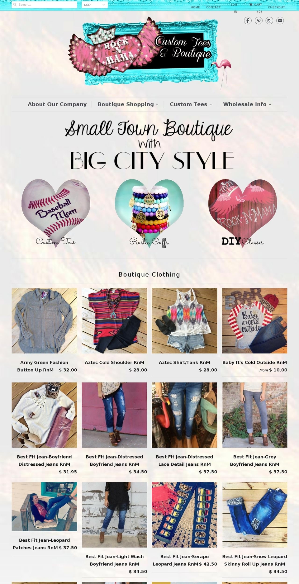 rockinmamadesigns.com shopify website screenshot