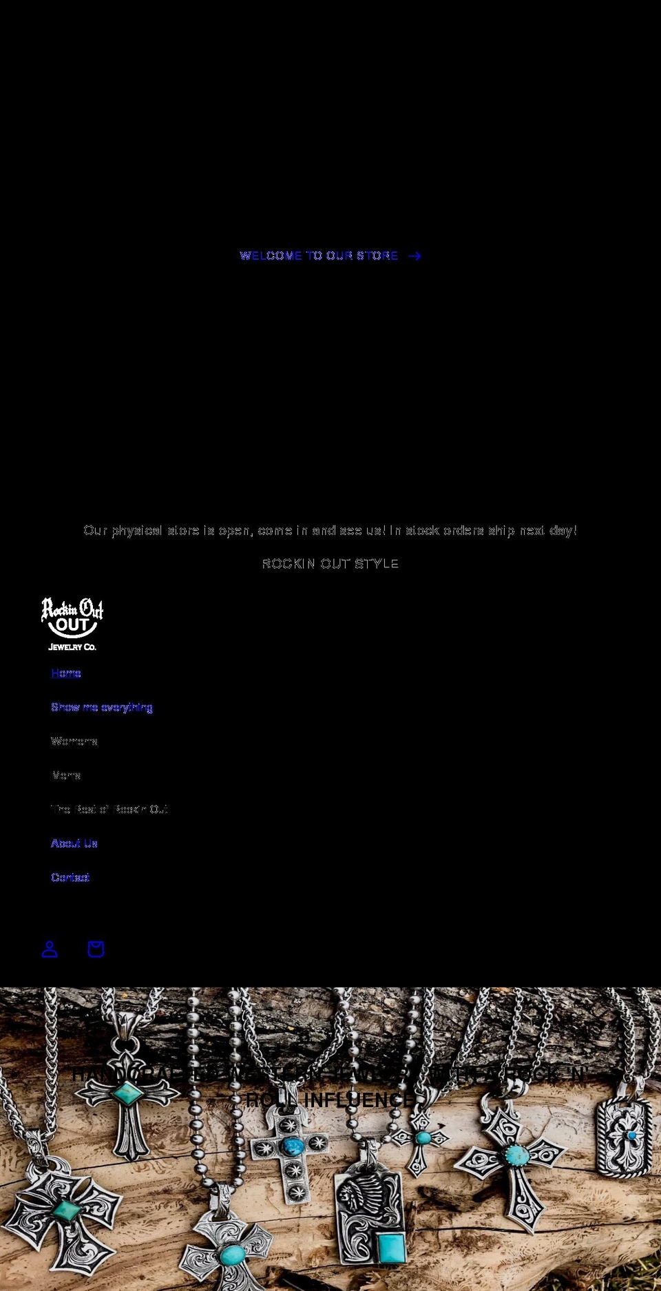 rockinoutsilver.com shopify website screenshot