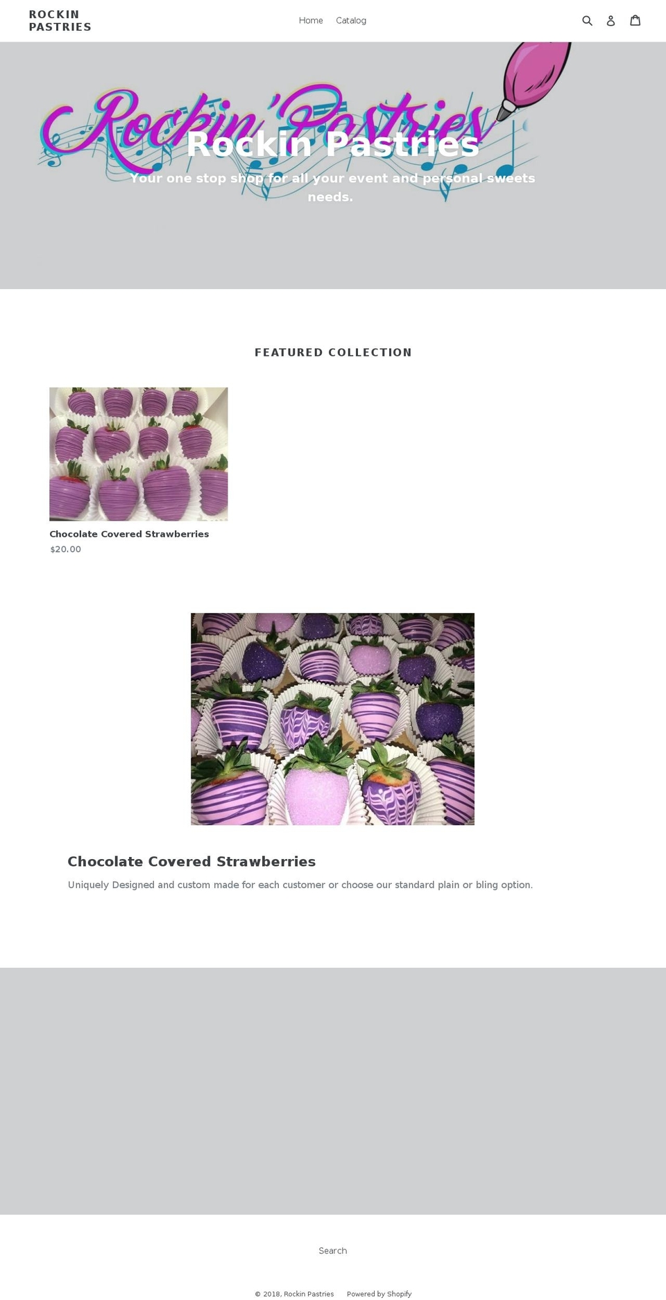 rockinpastries.com shopify website screenshot