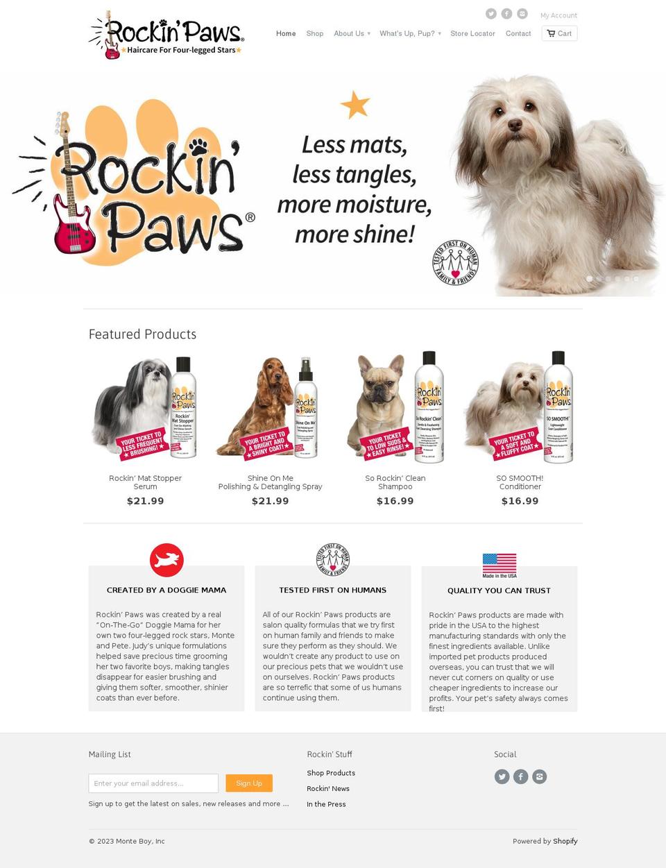 rockinpaws.myshopify.com shopify website screenshot
