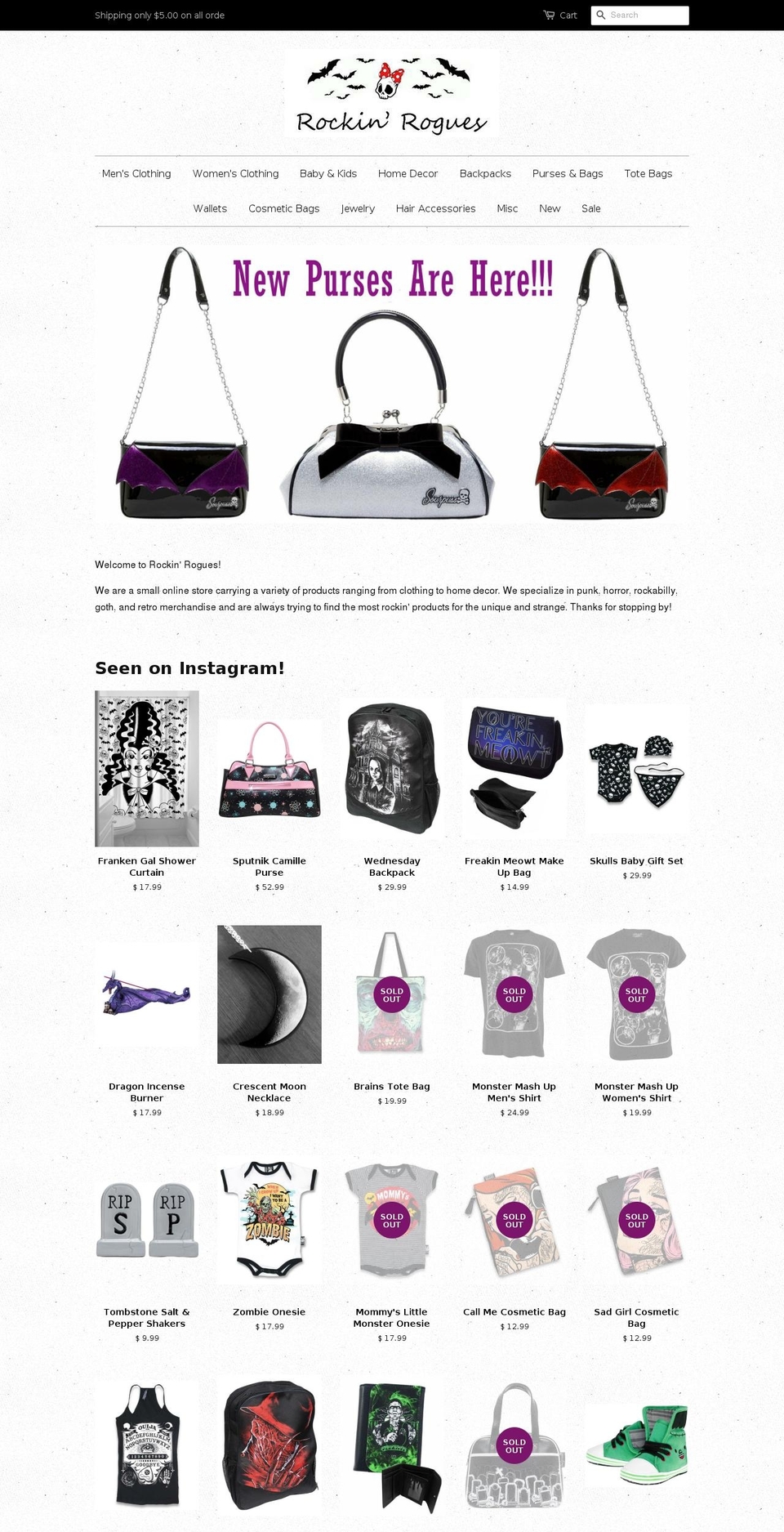 rockinrogues.com — Shopify storefront screenshot