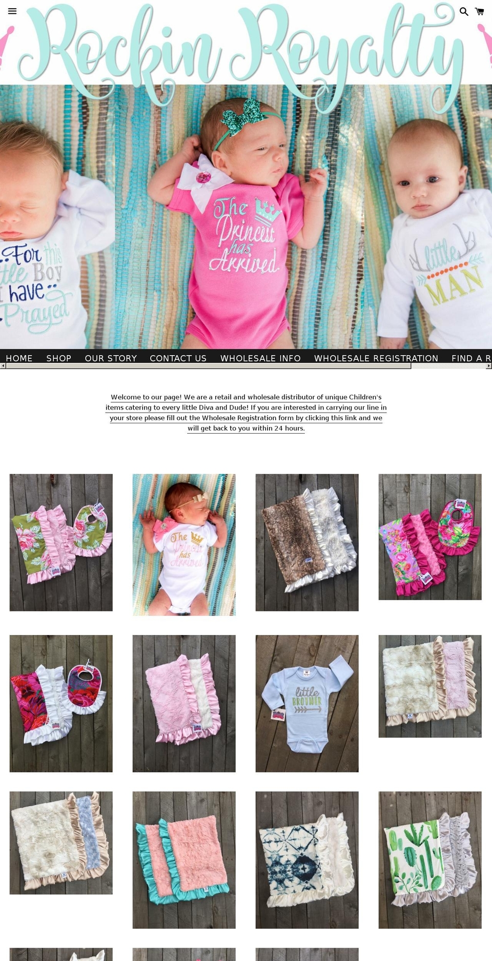 rockinroyaltybaby.com shopify website screenshot