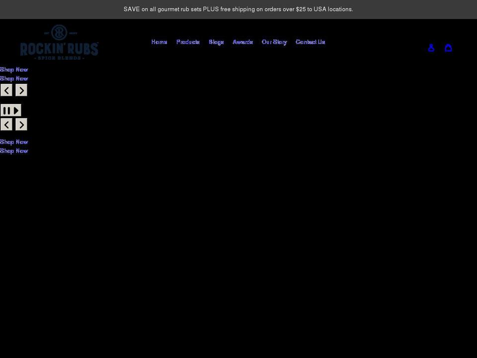 rockinrubs.com shopify website screenshot