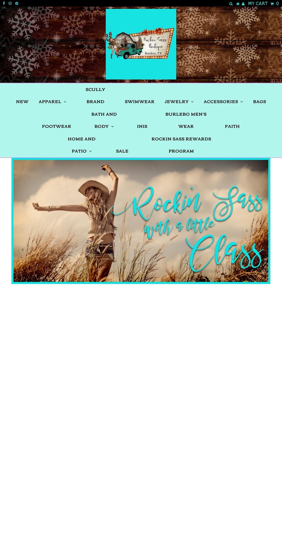rockinsassboutique.shop shopify website screenshot
