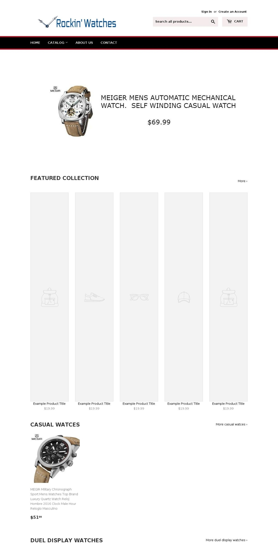 rockinwatches.com — Shopify storefront screenshot