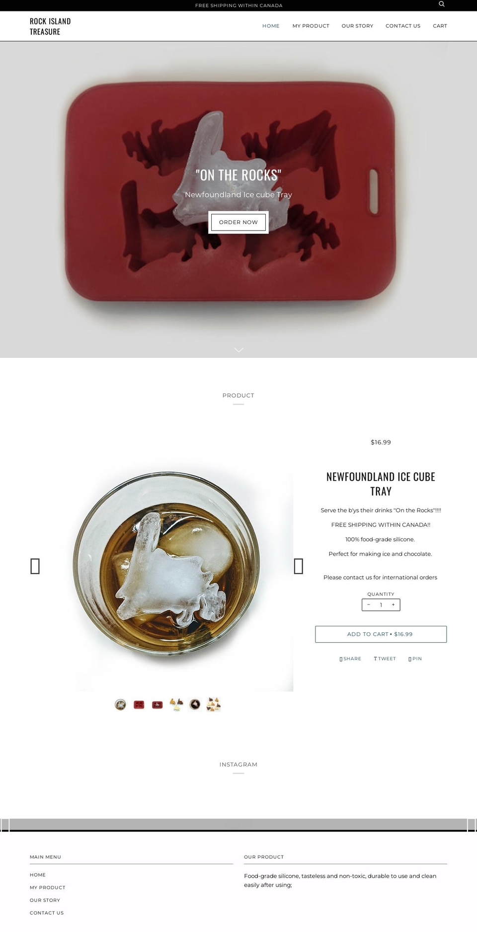 rockislandtreasure.com shopify website screenshot