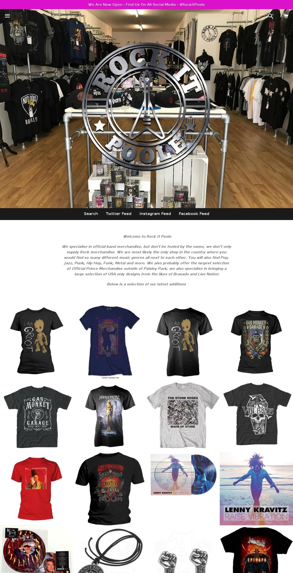 rockitpoole.com — Shopify storefront screenshot