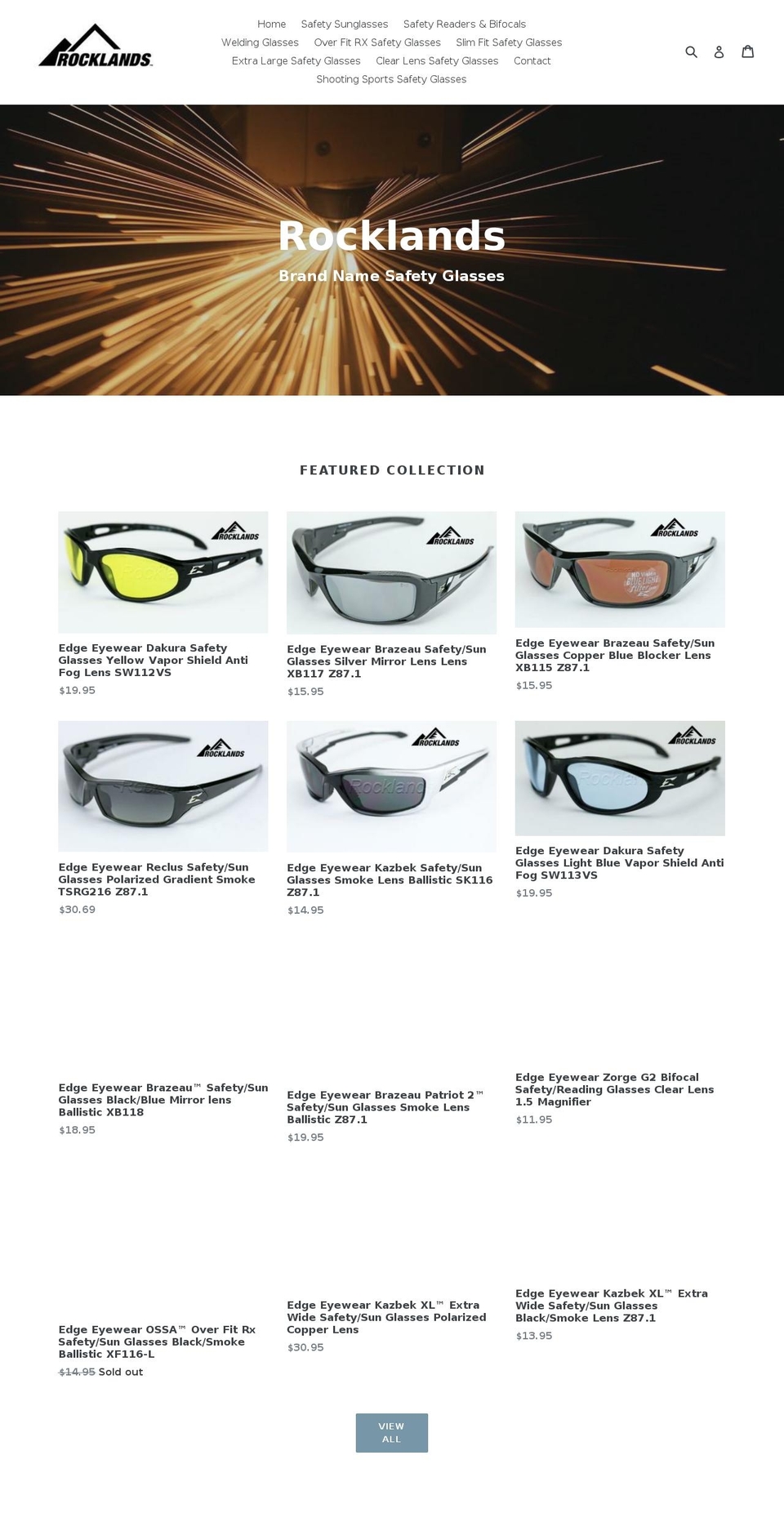 rocklandsdirect.com — Shopify storefront screenshot