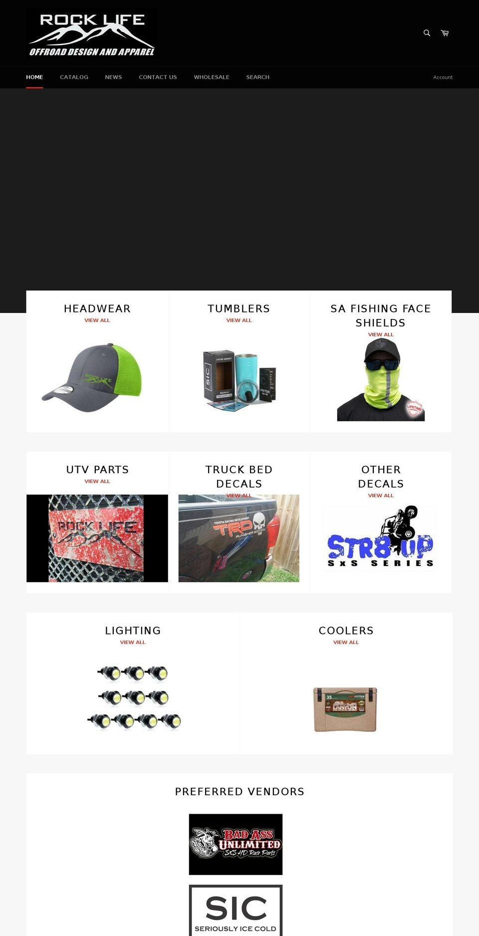 rocklifeoffroad.com shopify website screenshot