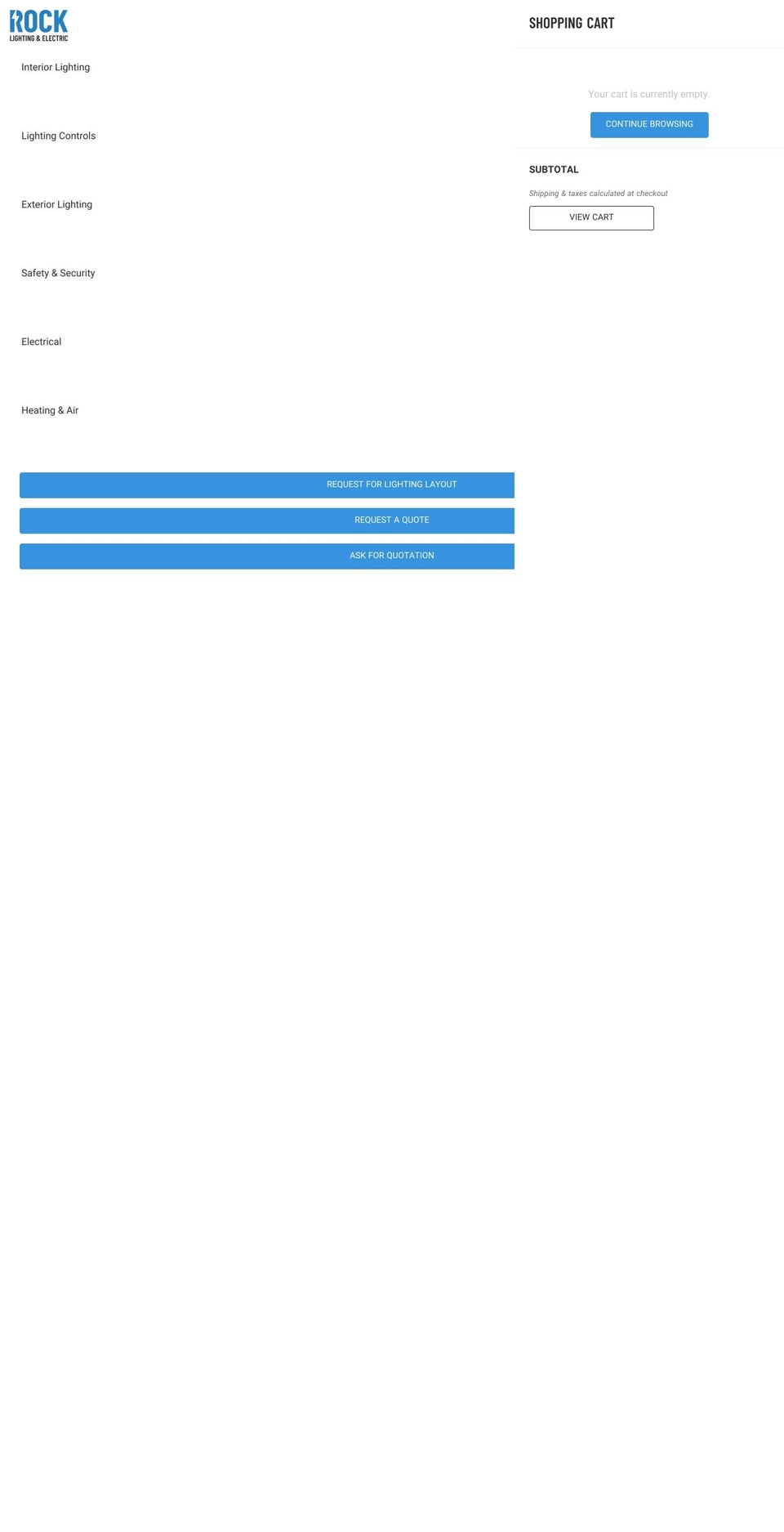rocklighting.com shopify website screenshot