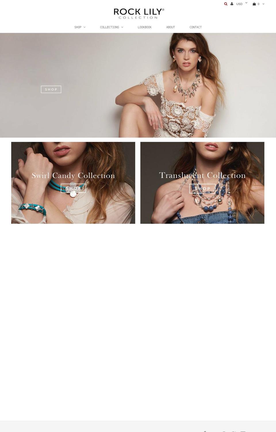 rocklilycollection.com shopify website screenshot