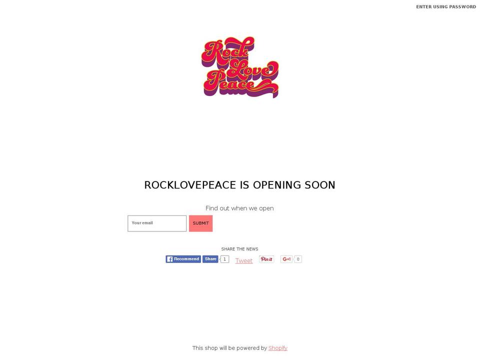 rocklovepeace.com shopify website screenshot