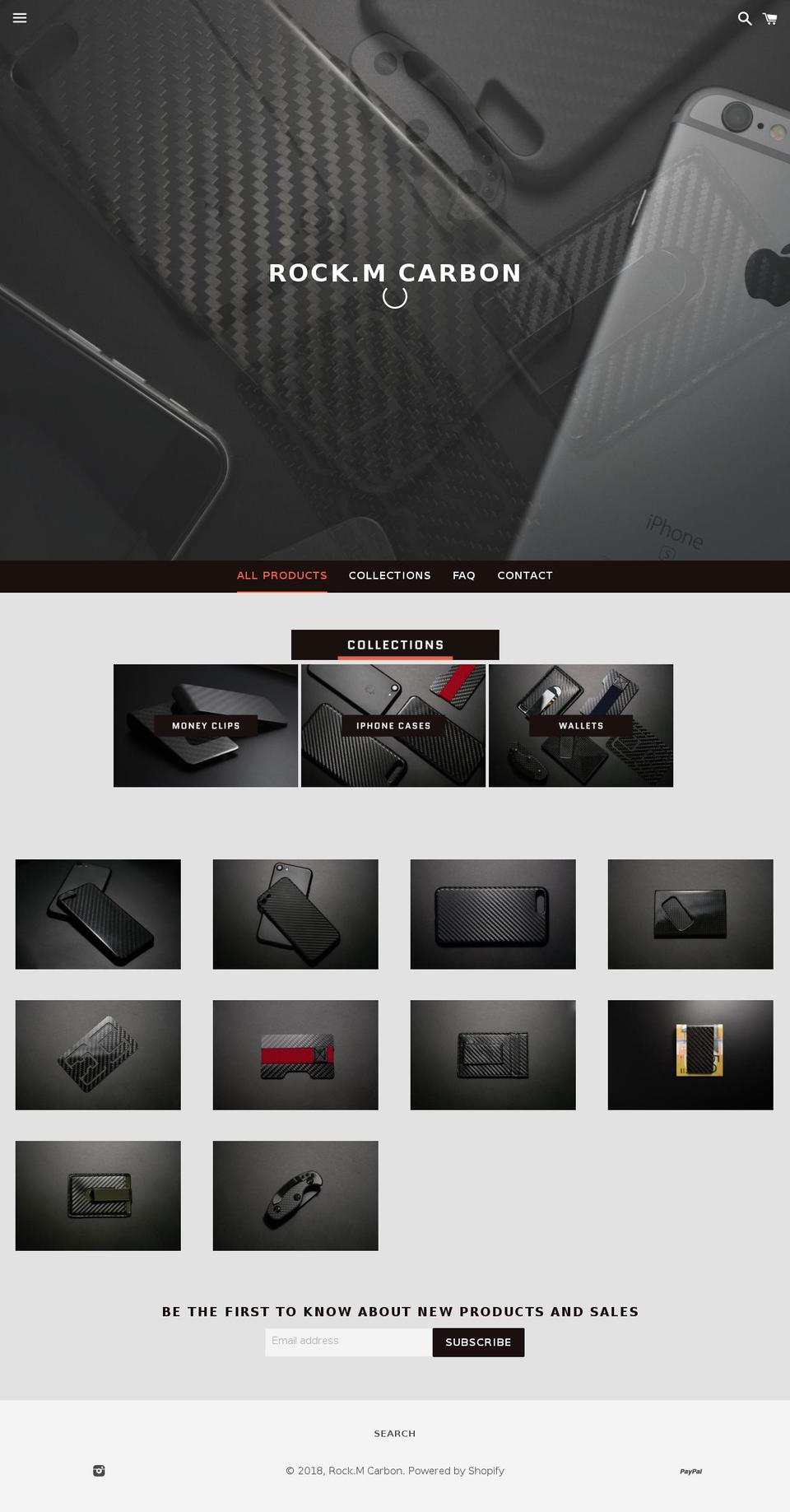 rockmeloncarbon.com — Shopify storefront screenshot