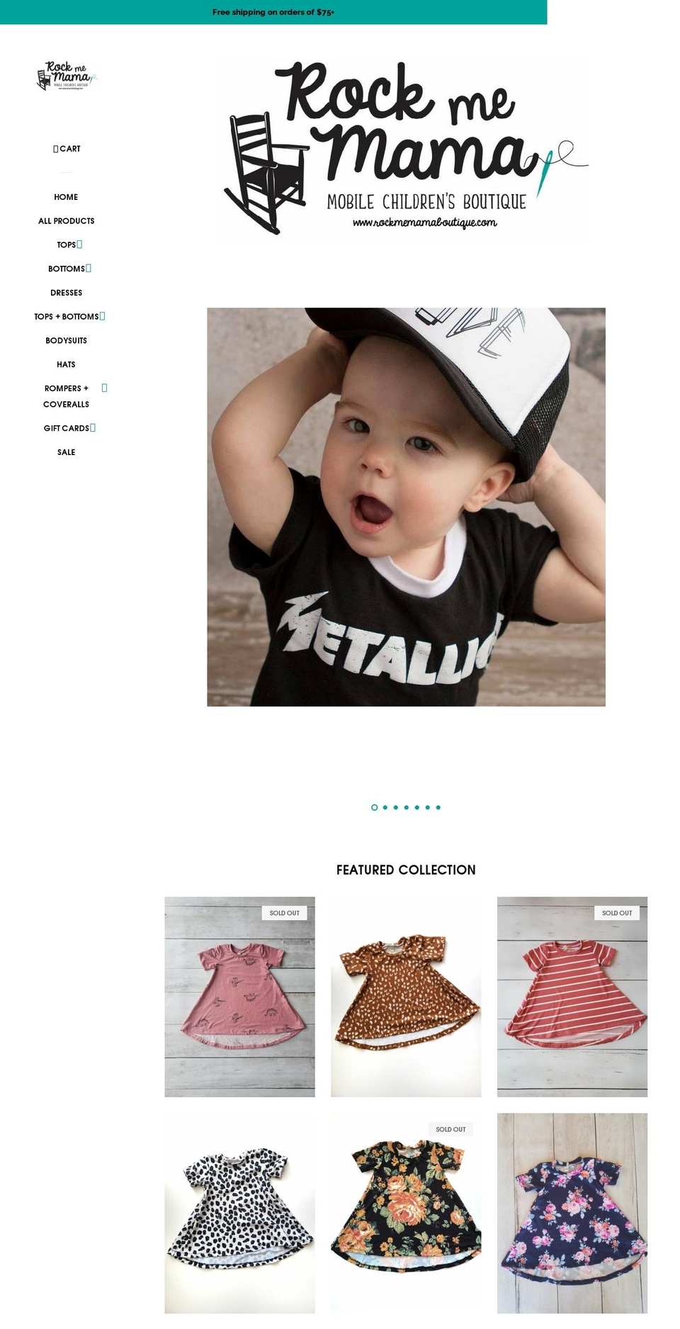 rockmemamaboutique.com — Shopify storefront screenshot