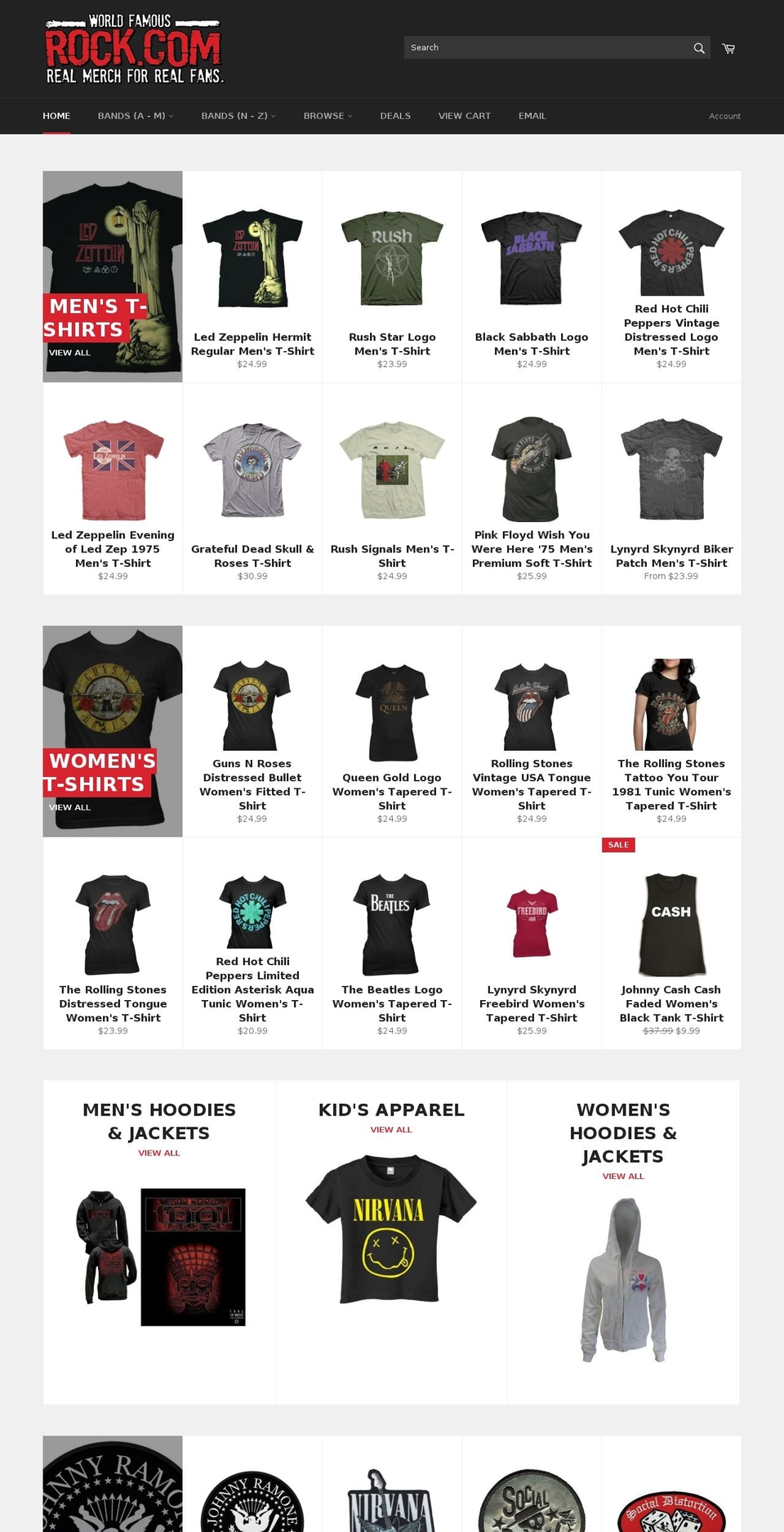 rockmerch.com shopify website screenshot