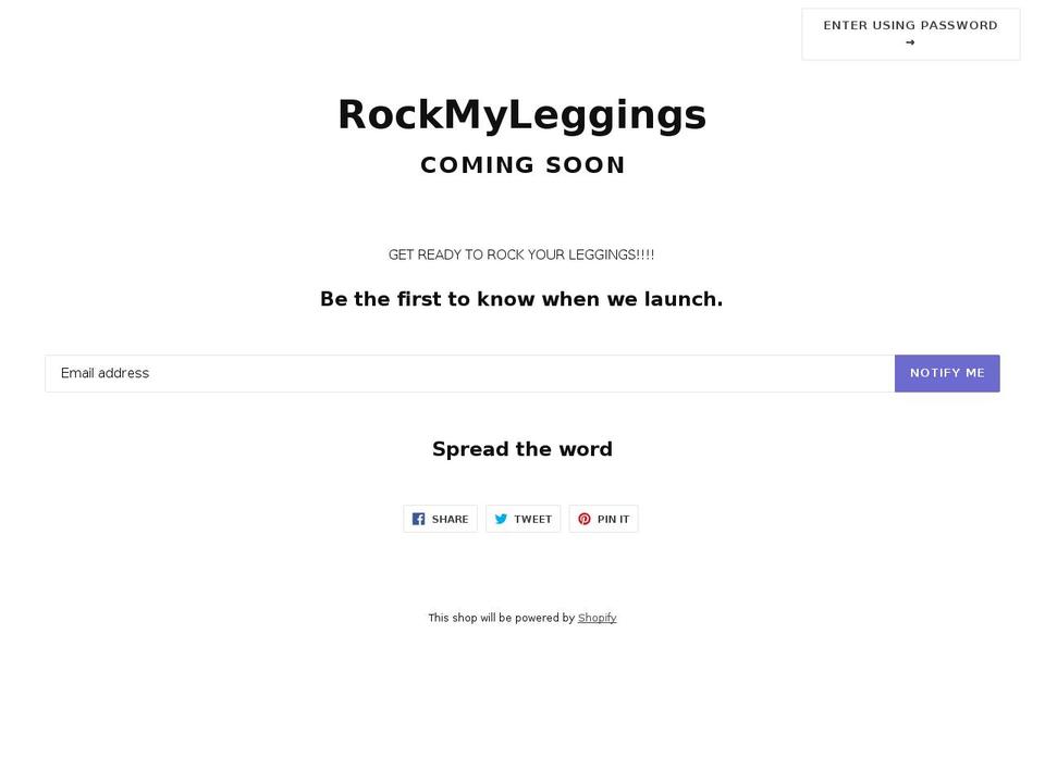 rockmyleggings.com — Shopify storefront screenshot