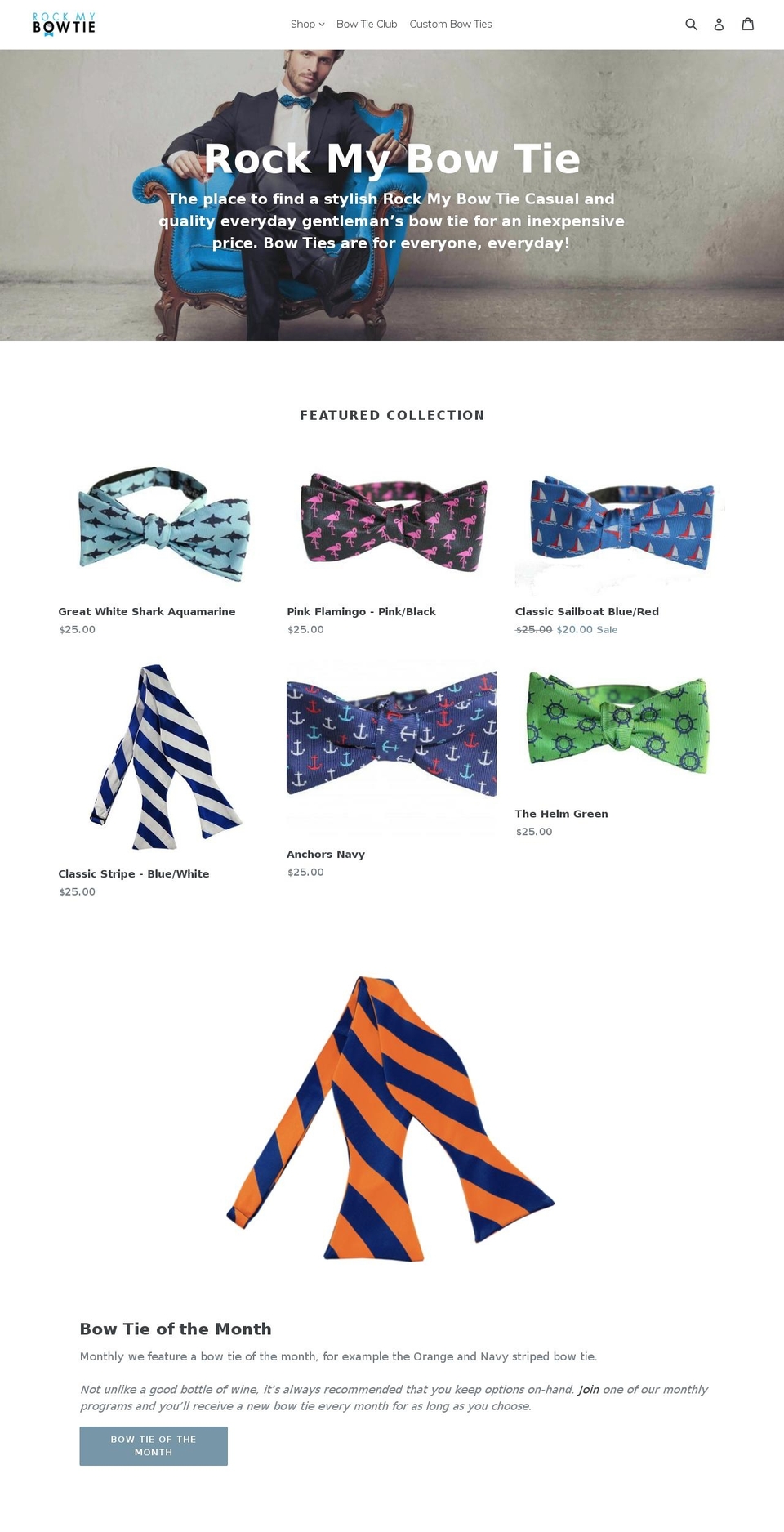 rockmytie.com — Shopify storefront screenshot