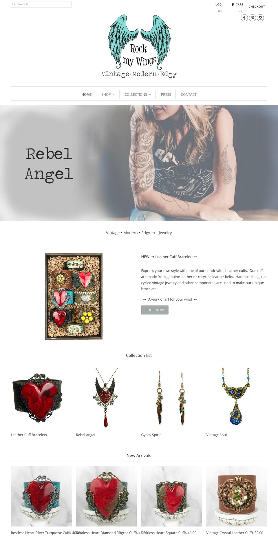 rockmywings.com — Shopify storefront screenshot