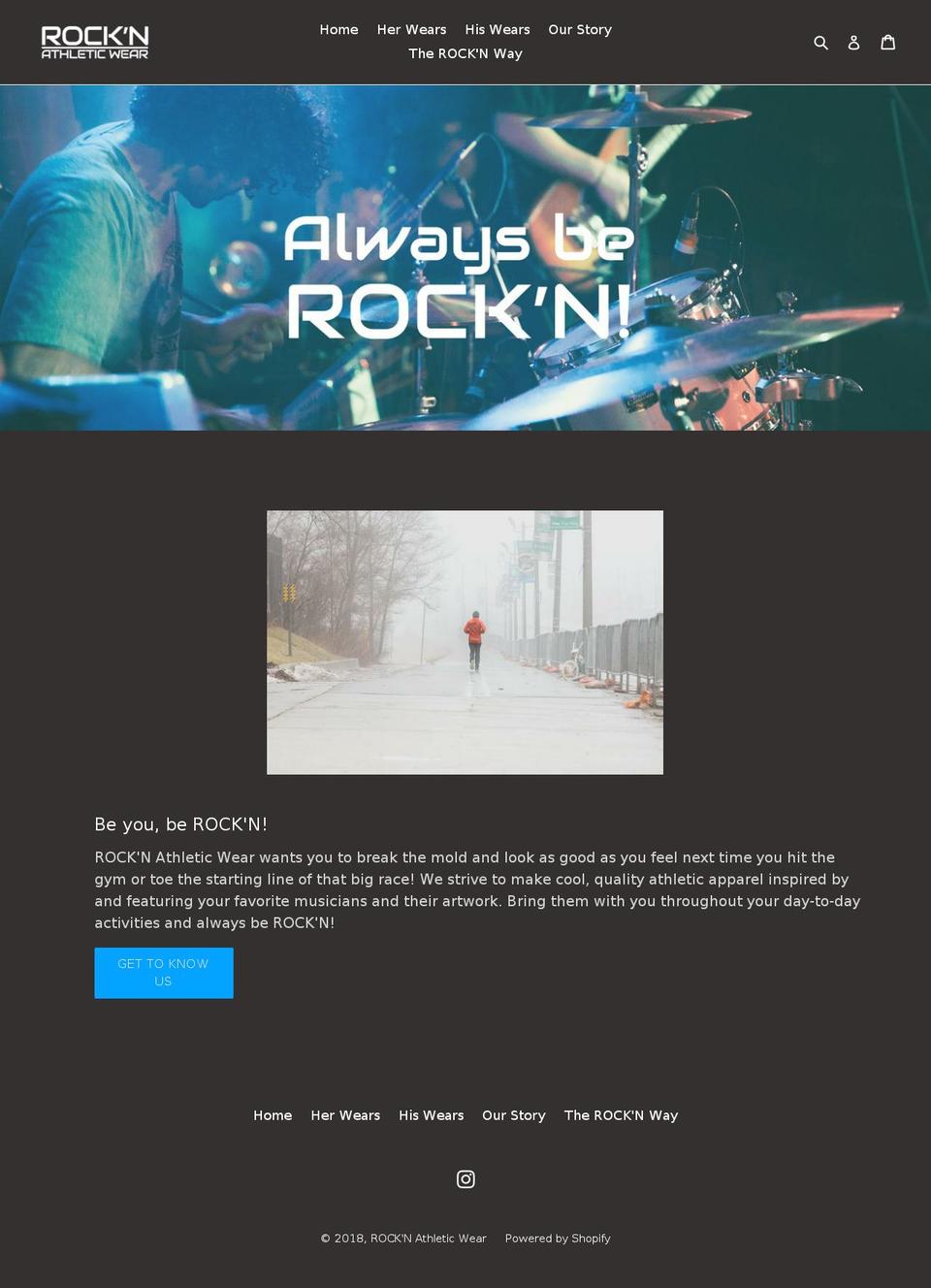 rocknathleticwear.com — Shopify storefront screenshot