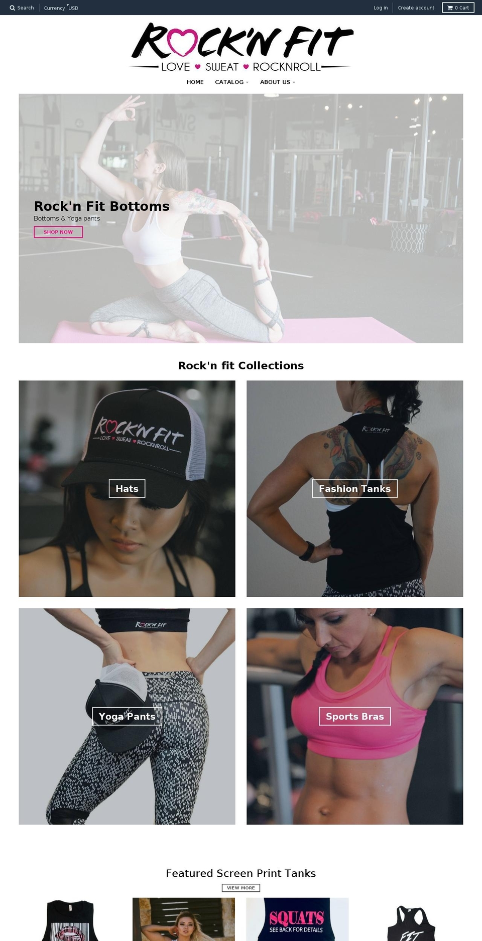 rocknfitapparel.com shopify website screenshot