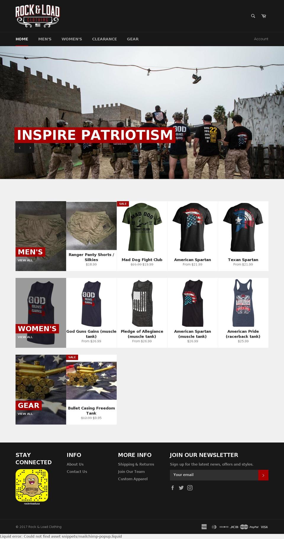 rocknloadclothing.com shopify website screenshot